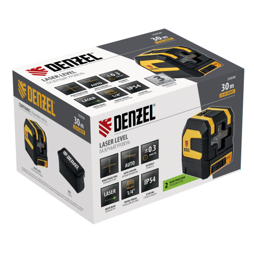 Лазерный уровень LX 03 Green, 30 м, 520 нм, резьба 1/4" Denzel по ценам производителя в Воронеже с доставкой по всей России