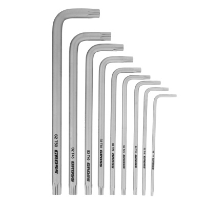 Набор ключей имбусовых Torx -TT, 9 шт: T10-T50, удлиненные, S2, сатинированные Gross по ценам производителя в Воронеже с доставкой по всей России