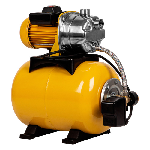 Насосная станция PS1000Х, 1000 Вт, 3500 л/ч, ресивер 24 л, подъем 44 м, нержавейка Denzel по ценам производителя в Воронеже с доставкой по всей России