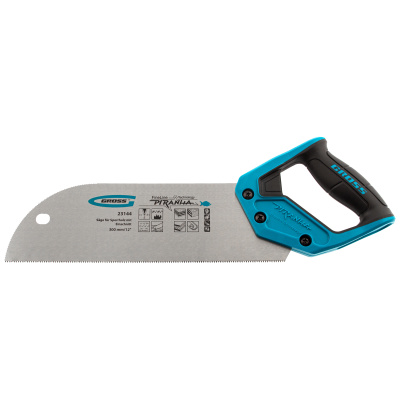 Пила для фанеры с запилом Piranha, 300 мм/12", 11-12 TPI, каленый зуб 3D, двухкомпонентная рукоятка Gross по ценам производителя в Воронеже с доставкой по всей России