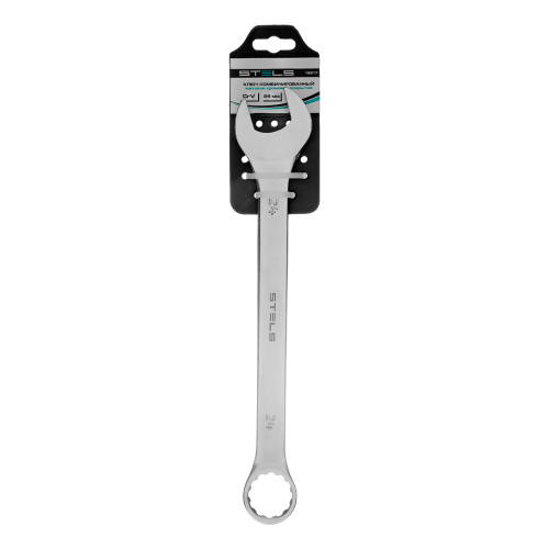 Ключ комбинированный, 24 мм, CrV, матовый хром Stels по ценам производителя в Воронеже с доставкой по всей России