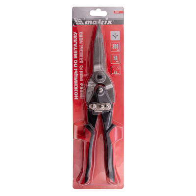 Ножницы по металлу, удлиненные, 285 мм, пряморежущие, обрезиненные рукоятки Matrix по ценам производителя в Воронеже с доставкой по всей России