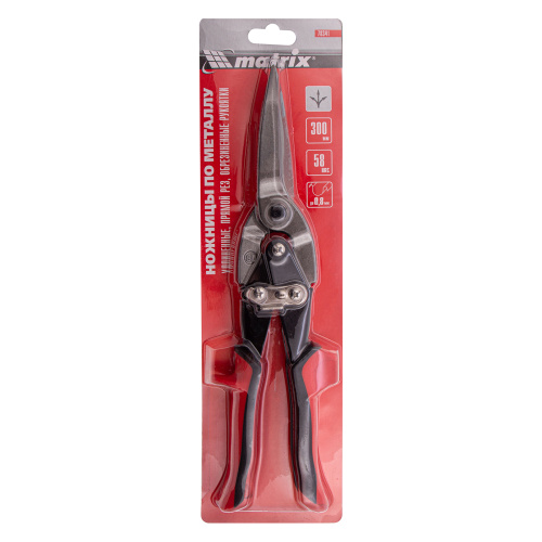 Ножницы по металлу, удлиненные, 285 мм, пряморежущие, обрезиненные рукоятки Matrix по ценам производителя в Воронеже с доставкой по всей России