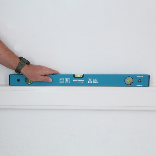 Уровень алюминиевый усиленный, 600 мм, 3 глазка Gross по ценам производителя в Воронеже с доставкой по всей России