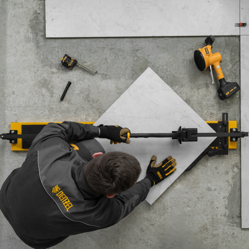 Плиткорез рельсовый 1200х16мм, каретка на подш., стальная станина, усил. рукоятка-пенал Denzel по ценам производителя в Воронеже с доставкой по всей России