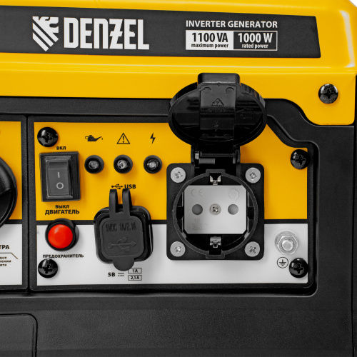 Генератор инверторный GS-1100iF, 1,1 кВт, 230 В, ручной старт DENZEL по ценам производителя в Воронеже с доставкой по всей России