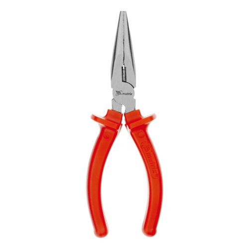 Длинногубцы прямые Econom, 160 мм, шлифованные, пластмассовые рукоятки Matrix по ценам производителя в Воронеже с доставкой по всей России