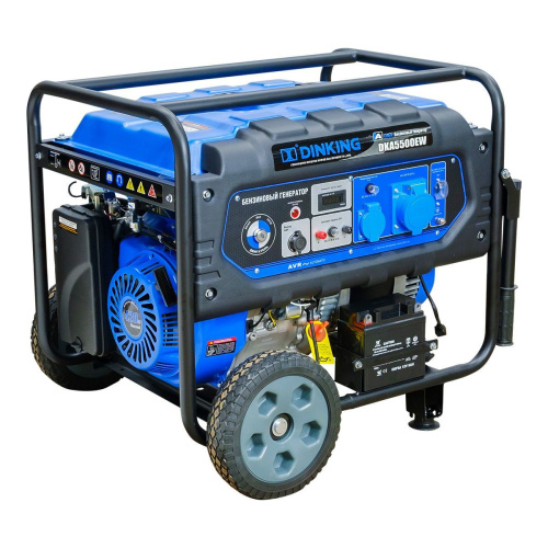 Генератор бензиновый Dinking DKA5500EW (5,5кВт, электростартер, 15лс, колёса) по ценам производителя в Воронеже с доставкой по всей России