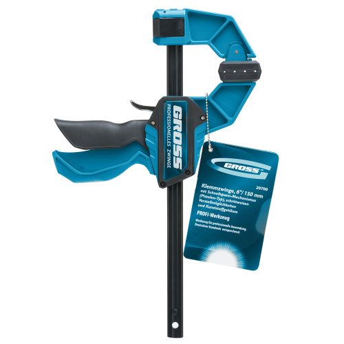 Струбцина реечная, быстрозажимная, пистолетного типа, пошаговый механизм, пластиковый корпус, 150 мм Gross по ценам производителя в Воронеже с доставкой по всей России