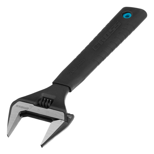 Ключ разводной, 200 мм, CrV, тонкие губки, защитные насадки Gross по ценам производителя в Воронеже с доставкой по всей России