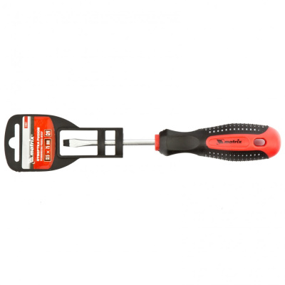 Отвертка Fusion, SL5 х 75 мм, CrV, трехкомпонентная рукоятка "Anti slip" Matrix по ценам производителя в Воронеже с доставкой по всей России