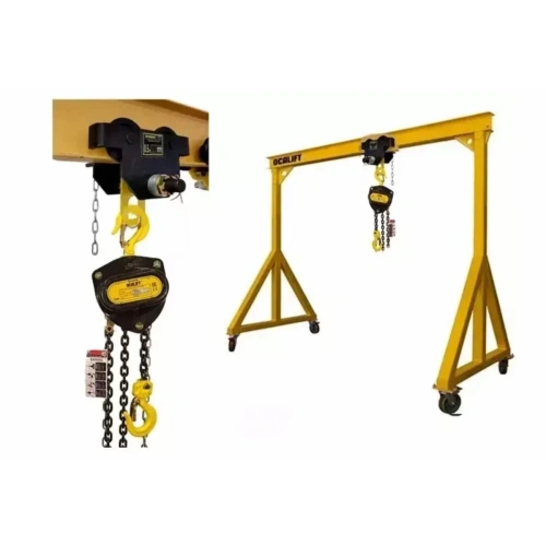 Мини-кран козловой МПУ OCALIFT 1т 2,4х2,1 метра мобильный ручной с талью СЕВЕР на каретке купить в Москве с доставкой по всей России | ProtosMarket.ru