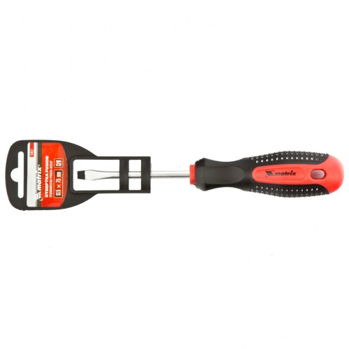 Отвертка Fusion, SL5 х 75 мм, CrV, трехкомпонентная рукоятка "Anti slip" Matrix по ценам производителя в Воронеже с доставкой по всей России