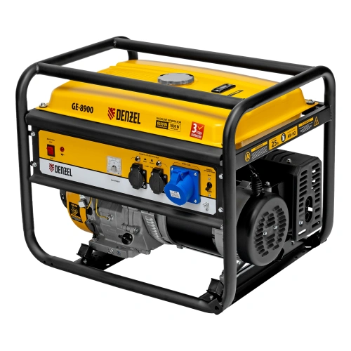 Генератор бензиновый GE 8900, 8.5 кВт, 220 В/50 Гц, 25 л, ручной старт Denzel по ценам производителя в Воронеже с доставкой по всей России