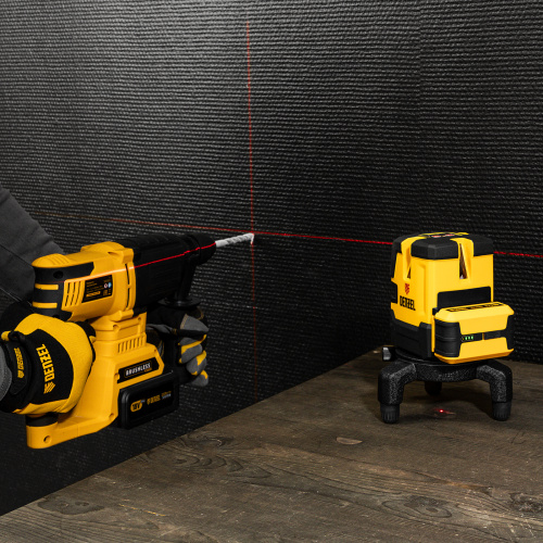 Лазерный уровень LX 05 Red, 20 м, 635 нм, аккумулятор Li 5200 mAh, резьба 5/8" Denzel по ценам производителя в Воронеже с доставкой по всей России