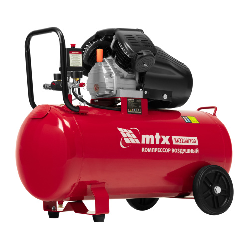 Компрессор воздушный КК-2200/100, 2,2 кВт, 350 л/мин, 100 л, прямой привод, масляный MTX по ценам производителя в Воронеже с доставкой по всей России
