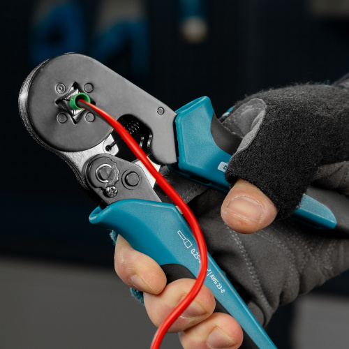 Клещи (пресс-клещи) для обжима наконечников электропроводов с сечением 0.25-8 мм2 Gross по ценам производителя в Воронеже с доставкой по всей России