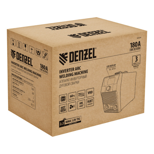 Аппарат инвертор. дуговой сварки SDR-185 Ultra, 180 А, ПВ 60% Denzel по ценам производителя в Воронеже с доставкой по всей России