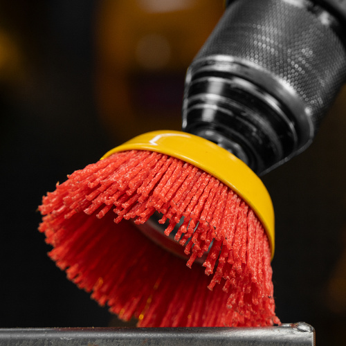 Щетка для дрели, 75 мм, Чашка, со шпилькой, нейлоновая щетина Denzel по ценам производителя в Воронеже с доставкой по всей России