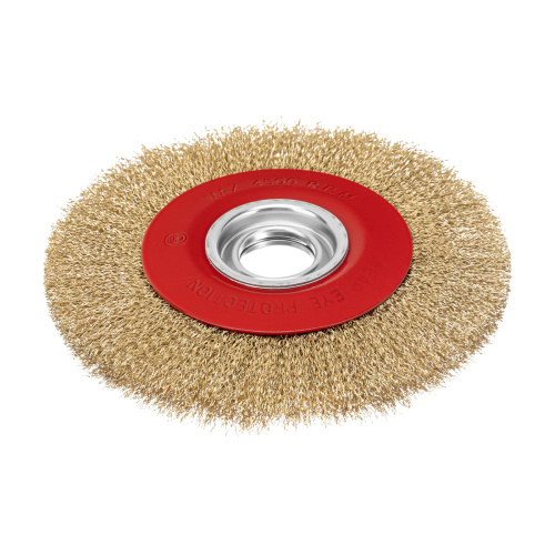 Щетка для точила, 200 мм, посадка 32 мм, плоская, латунированная витая проволока Matrix по ценам производителя в Воронеже с доставкой по всей России