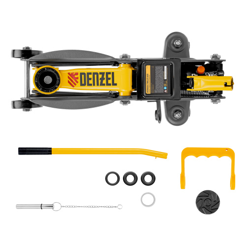 Домкрат гидравлический подкатной с фиксатором, 2 т, 130-330 мм Denzel по ценам производителя в Воронеже с доставкой по всей России