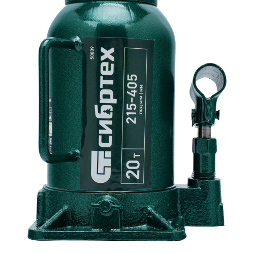 Домкрат гидравлический бутылочный, 20 т, 215-405 мм Сибртех по ценам производителя в Воронеже с доставкой по всей России
