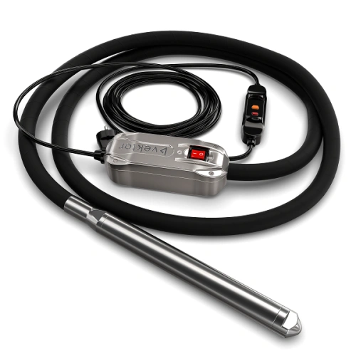 Высокочастотный глубинный вибратор со встроенным преобразователем 7 м Vektor EL 50 по ценам производителя в Воронеже с доставкой по всей России