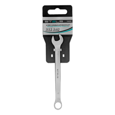 Ключ комбинированный, 9 мм, CrV, матовый хром Stels по ценам производителя в Воронеже с доставкой по всей России