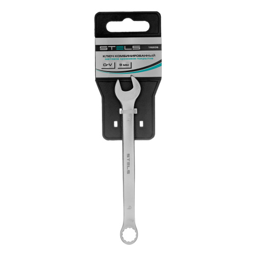 Ключ комбинированный, 9 мм, CrV, матовый хром Stels по ценам производителя в Воронеже с доставкой по всей России