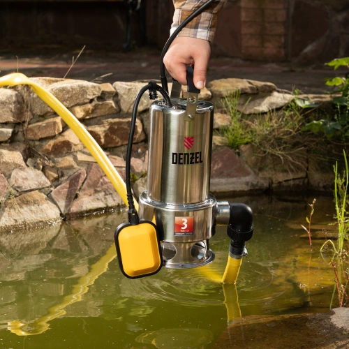 Дренажный насос DP1100X, 1100 Вт, подъем 11 м, 15500 л/ч Denzel по ценам производителя в Воронеже с доставкой по всей России
