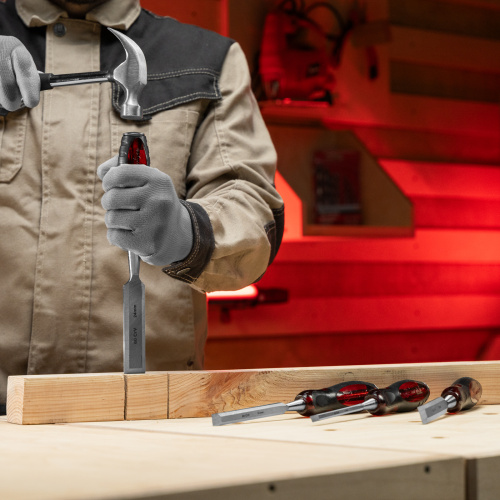 Набор долот-стамесок плоских "Тигровый глаз", 4 шт, 6-12-18-24 мм Matrix по ценам производителя в Воронеже с доставкой по всей России