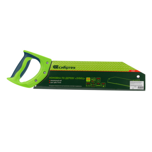 Ножовка по дереву "Зубец", 400 мм, шаг зуба 10 мм, каленый зуб 2D, двухкомпонентная рукоятка Сибртех по ценам производителя в Воронеже с доставкой по всей России