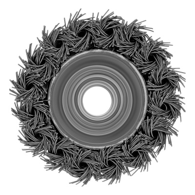 Щетка для УШМ, 65 мм, М14, "чашка", крученая проволока 0.5 мм Matrix по ценам производителя в Воронеже с доставкой по всей России