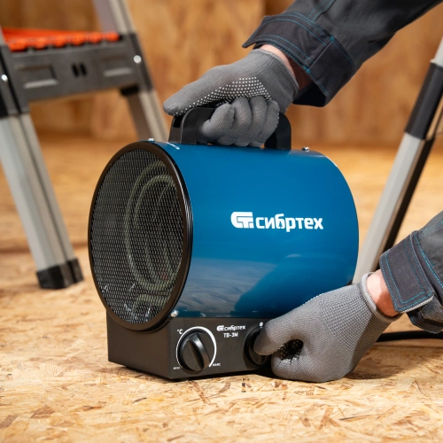 Тепловая пушка ТВ-3М (тепловентилятор), 230 В, 3 режима: вентилятор/1500 Вт /3000 Вт Сибртех по ценам производителя в Воронеже с доставкой по всей России