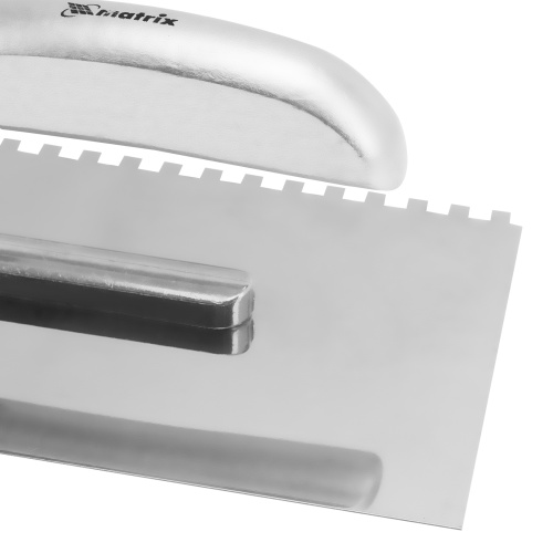 Гладилка из нержавеющей стали, 280 х 130 мм, деревянная ручка, зуб 6 х 6 мм Matrix по ценам производителя в Воронеже с доставкой по всей России