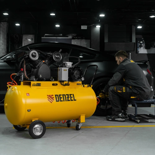 Компрессор воздушный рем. привод BCV 4000-T/200, 4,0 кВт, 200 литров, 690 л/мин Denzel по ценам производителя в Воронеже с доставкой по всей России