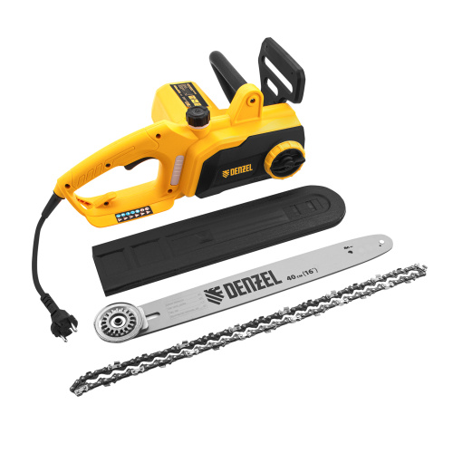 Пила цепная электрическая EDS-1800P, 1.8 кВт,поперечная, шина 40 см, шаг 3/8, паз 1.3 мм, 57 звеньев Denzel по ценам производителя в Воронеже с доставкой по всей России