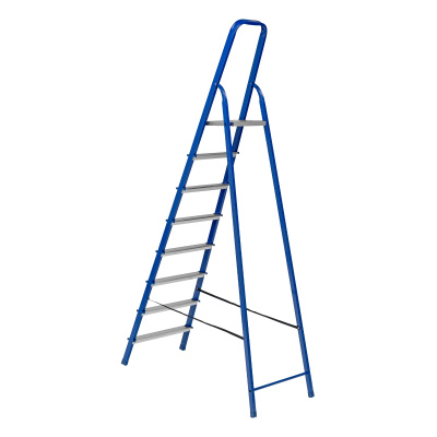 Стремянка, 8 ступеней, стальной профиль, алюминиевые ступени Сибртех по ценам производителя в Воронеже с доставкой по всей России