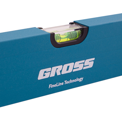 Уровень алюминиевый, 1800 мм, усиленный с ударопрочными заглушками, рукоятки, 3 глазка Gross по ценам производителя в Воронеже с доставкой по всей России