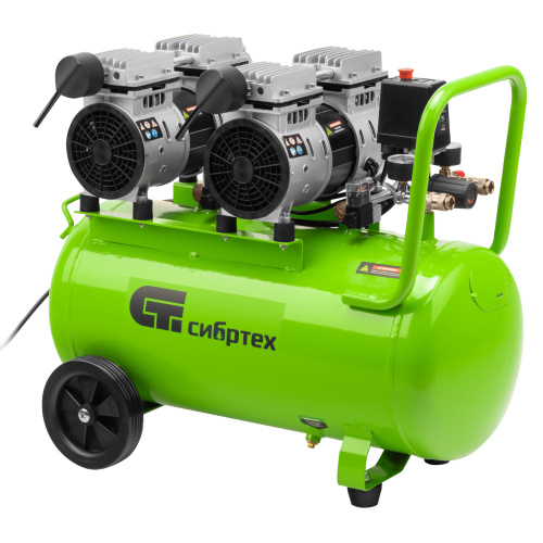 Компрессор безмаслянный малошумный МБ 2000/50, 2000 Вт, 50л, 300 л/мин Сибртех по ценам производителя в Воронеже с доставкой по всей России