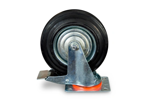 Колесо поворотное резина SCb 80 200 мм с тормозом (Y) по ценам производителя в Воронеже с доставкой по всей России
