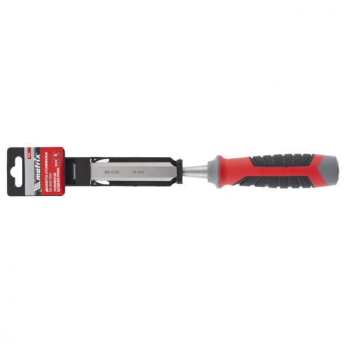 Долото-стамеска, 18 мм, 60 CrV, трехкомпонентная обрезиненная рукоятка Matrix по ценам производителя в Воронеже с доставкой по всей России