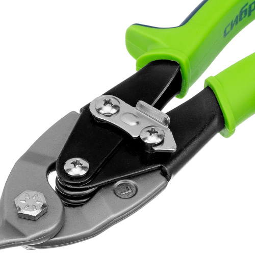 Ножницы по металлу, 250 мм, левый рез, сталь С55, двухкомпонентные рукоятки СИБРТЕХ по ценам производителя в Воронеже с доставкой по всей России