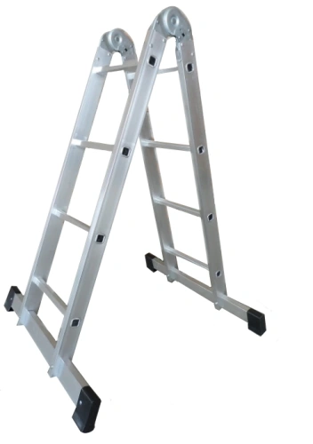 Лестница 2-х секционная алюминиевая шарнирная 2*3 по ценам производителя в Воронеже с доставкой по всей России