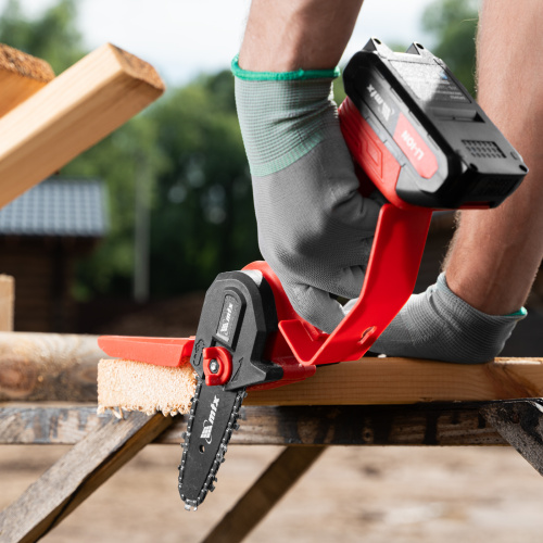 Цепная мини-пила аккумуляторная, MCS-100, шина 100 мм, Li-Ion, 20 В MTX по ценам производителя в Воронеже с доставкой по всей России