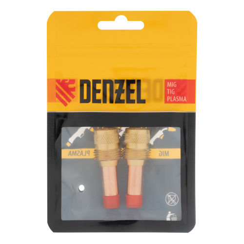 Держатель цанги с газовой линзой для электрода 2,4 мм, 2 шт Denzel по ценам производителя в Воронеже с доставкой по всей России