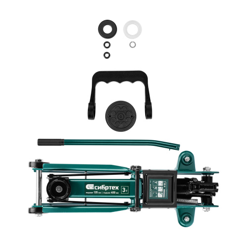 Домкрат гидравлический подкатной, 3 т, 135-400 мм Сибртех по ценам производителя в Воронеже с доставкой по всей России