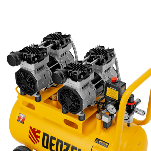 Компрессор безмасляный, малошумный DLS 1500/50, 1500 ВТ, 2x750, 50 л, 260 л/мин Denzel по ценам производителя в Воронеже с доставкой по всей России