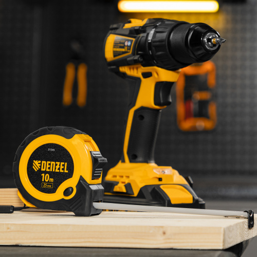 Рулетка 10м х 25мм, двухкомп. корпус, кнопка-пауза Denzel по ценам производителя в Воронеже с доставкой по всей России