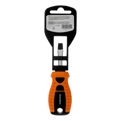 Отвертка "Point", SL6 х 38 мм, CS, двухкомпонентная рукоятка Sparta по ценам производителя в Воронеже с доставкой по всей России